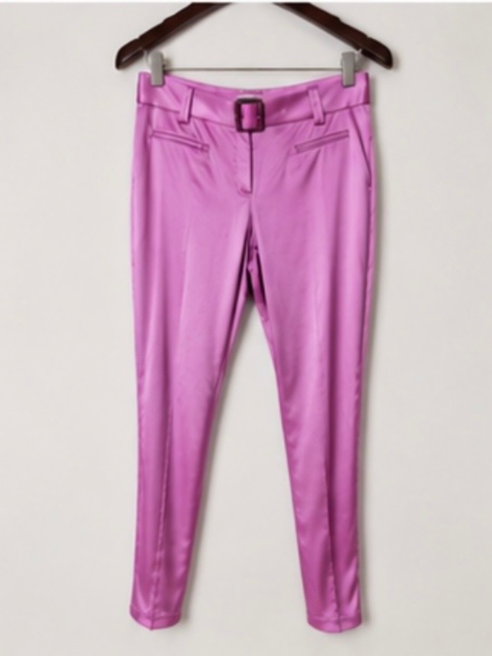 CLICHÉ Slovenia Orchid Pink 93% Silk Satin Pants EU 38 US 6 M NWOT MSRP $320